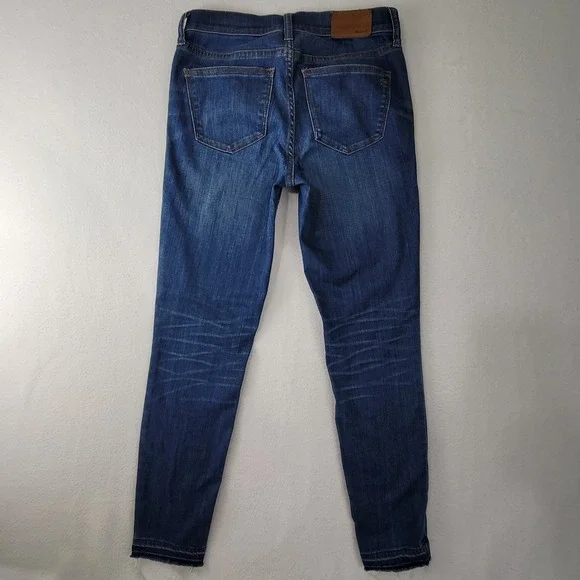 Madewell 9" High Riser Skinny Skinny Jeans Womens Size 27 Blue Stretch Denim - Picture 2 of 16